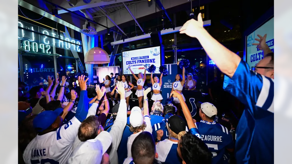 Colts supporters enjoying the London FanZone event at Greenwood